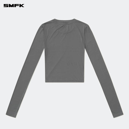 SMFK Compass Hug Skin-Tight Fitting Top Dark Gray