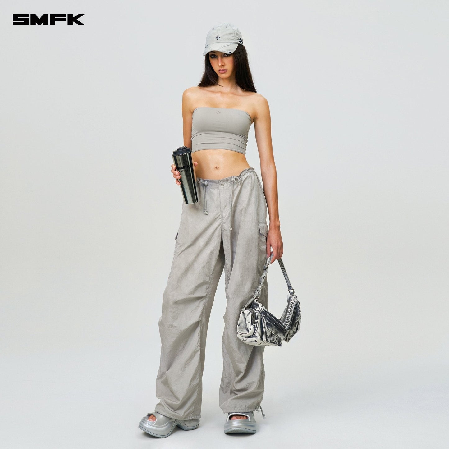 SMFK Compass Hug Skin Tube Top Gray