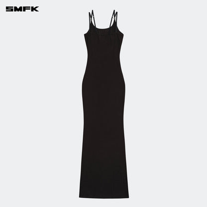 SMFK Compass Hug Slim Fit Long Dress Black