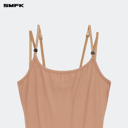 SMFK Compass Hug Slim Fit Long Dress Nude