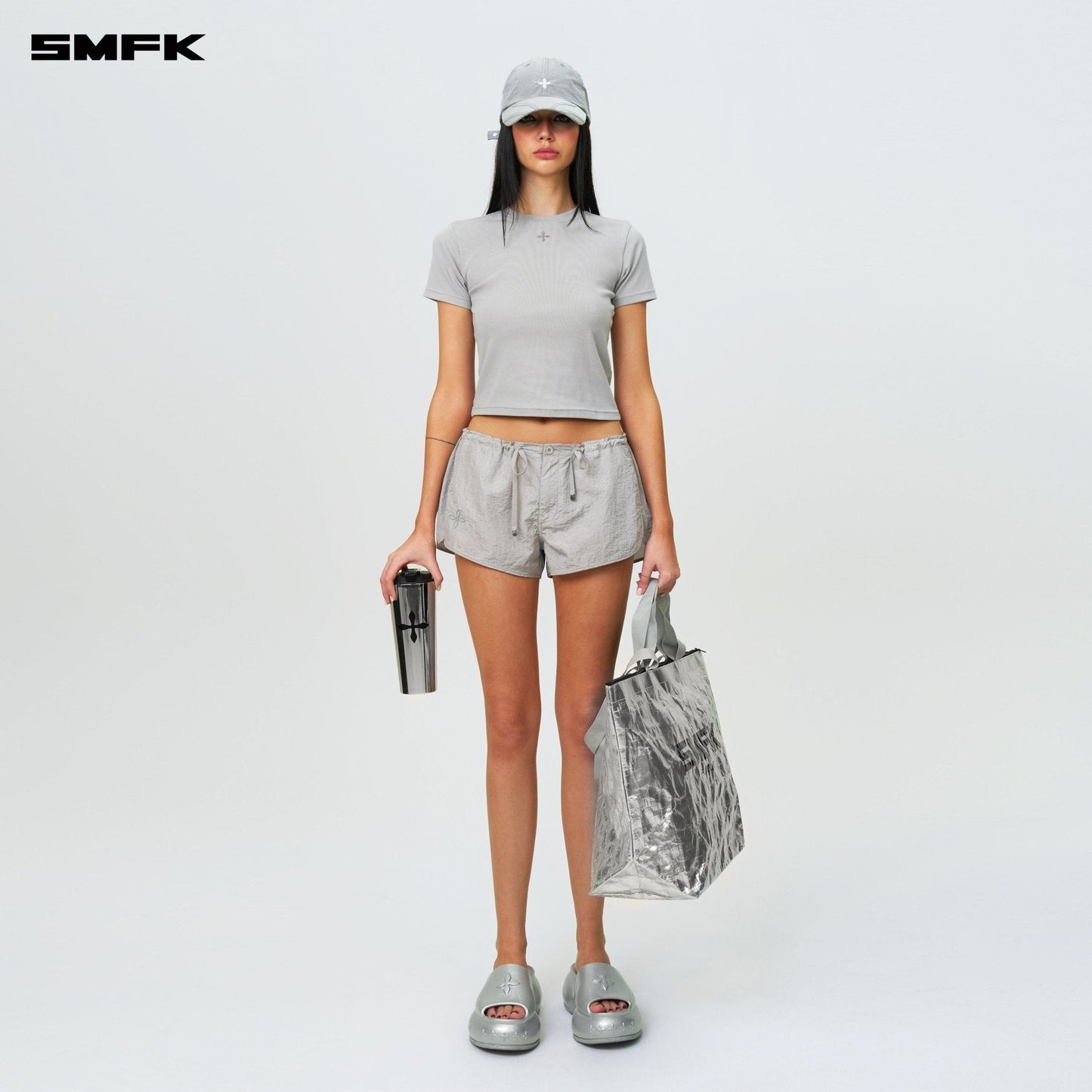 SMFK Compass Hug Slim Fit Tee Gray