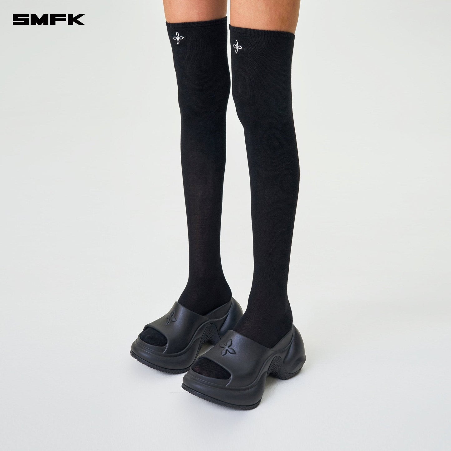 SMFK Compass Hug Sports High-Calf Socks Black (2 Pairs)