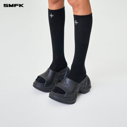 SMFK Compass Hug Sports Mid-Calf Socks Black (2 Pairs)