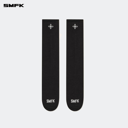 SMFK Compass Hug Sports Mid-Calf Socks Black (2 Pairs)