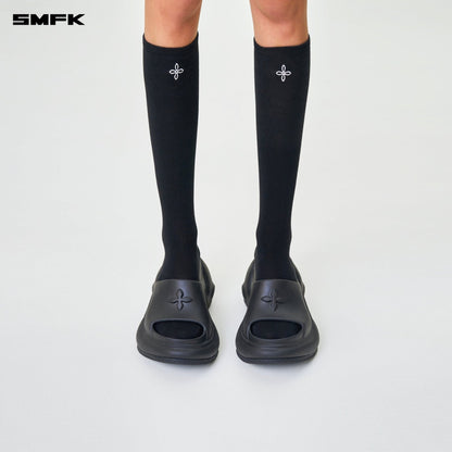 SMFK Compass Hug Sports Mid-Calf Socks Black (2 Pairs)