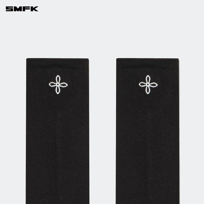 SMFK Compass Hug Sports Mid-Calf Socks Black (2 Pairs)