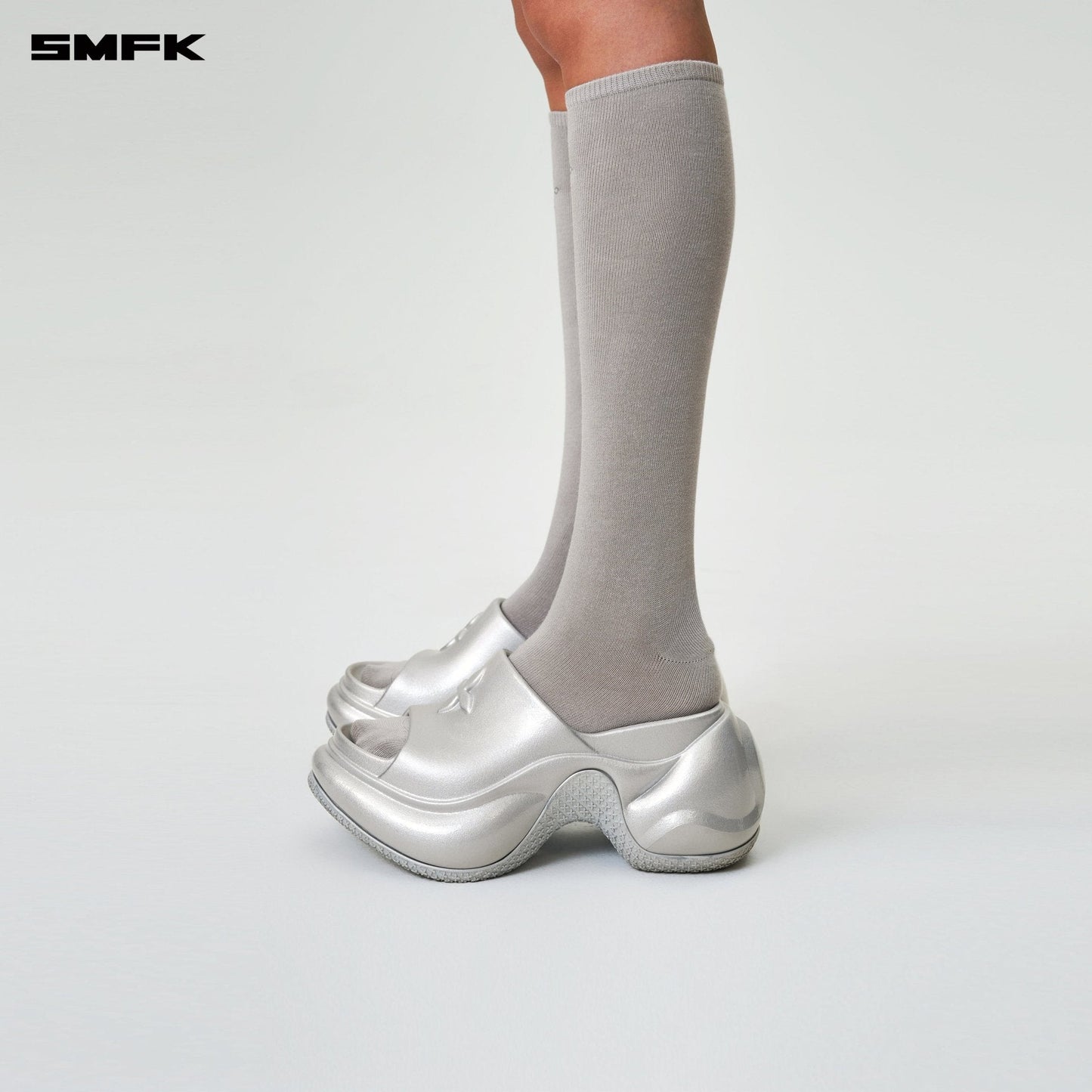 SMFK Compass Hug Sports Mid-Calf Socks Gray (2 Pairs)