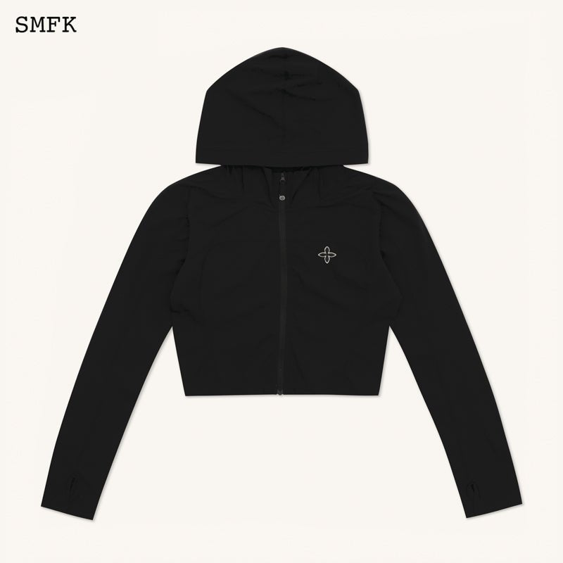 SMFK Compass Hug Sun-Proof Super Light Hoodie Black