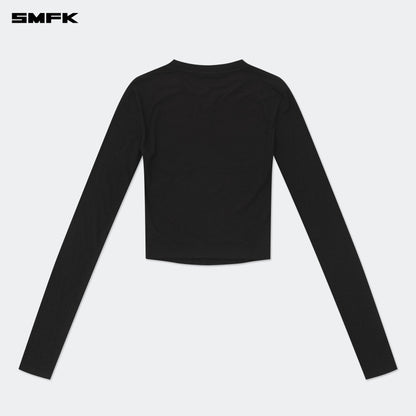 SMFK Compass Hug Tight Sports Top In Black