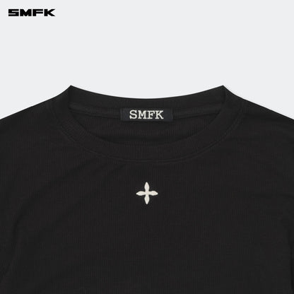 SMFK Compass Hug Tight Sports Top In Black