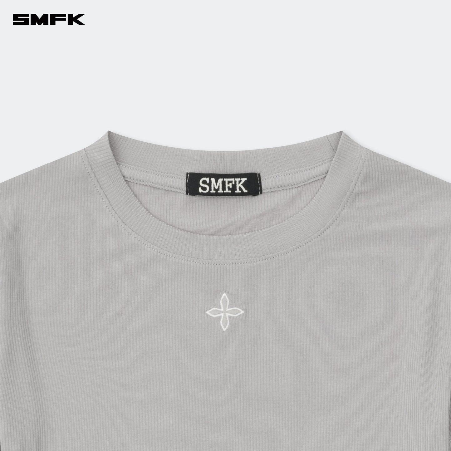 SMFK Compass Hug Tight Sports Top In Gray