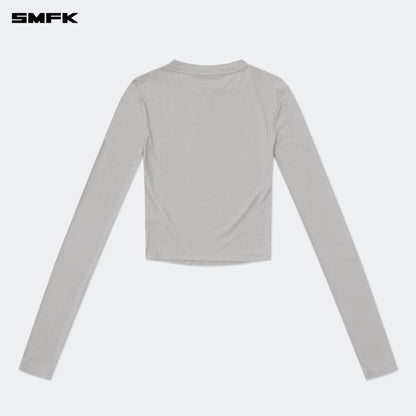 SMFK Compass Hug Tight Sports Top In Gray