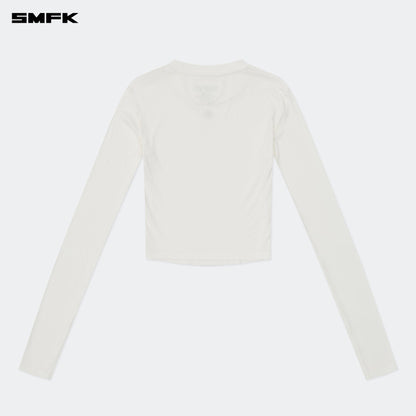 SMFK Compass Hug Tight Sports Top In White