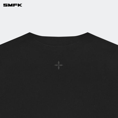 SMFK Compass Hug Turtleneck Knit Sweatshirt In Black