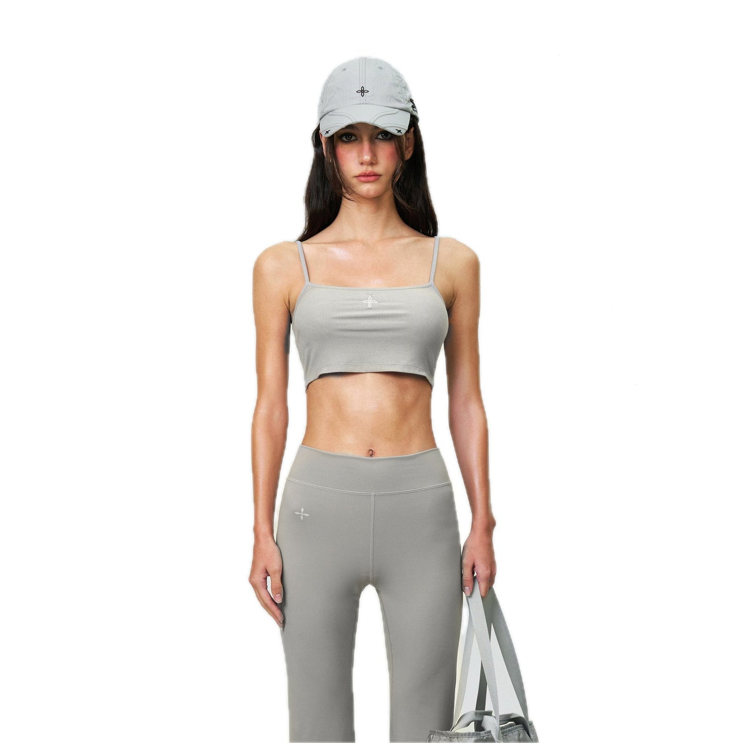 SMFK Compass Hug Ultra-Short Sports Strap Top Gray