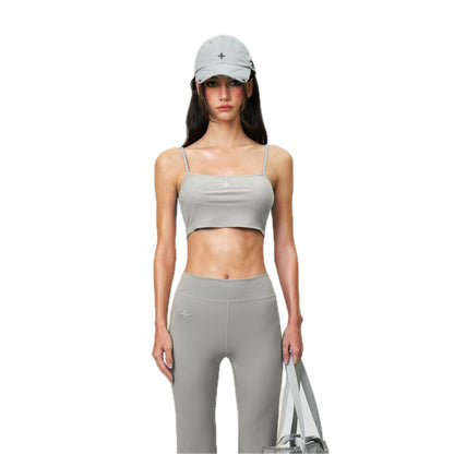 SMFK Compass Hug Ultra-Short Sports Strap Top Gray