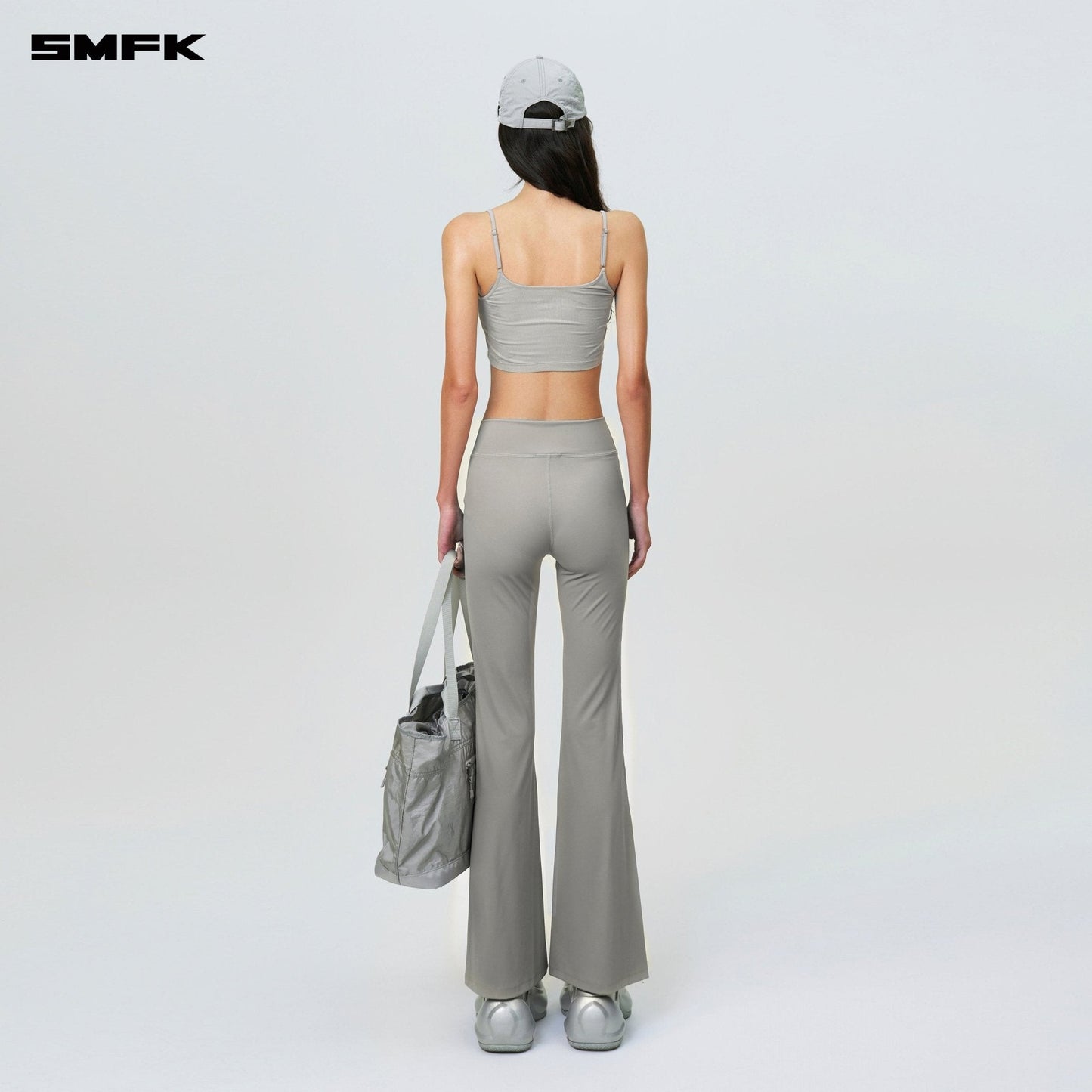 SMFK Compass Hug Ultra-Short Sports Strap Top Gray