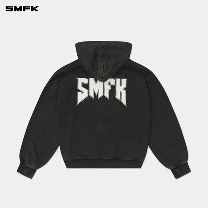 SMFK Compass Metal Rock Loose Hoodie Black