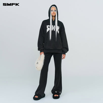 SMFK Compass Metal Rock Loose Hoodie Black