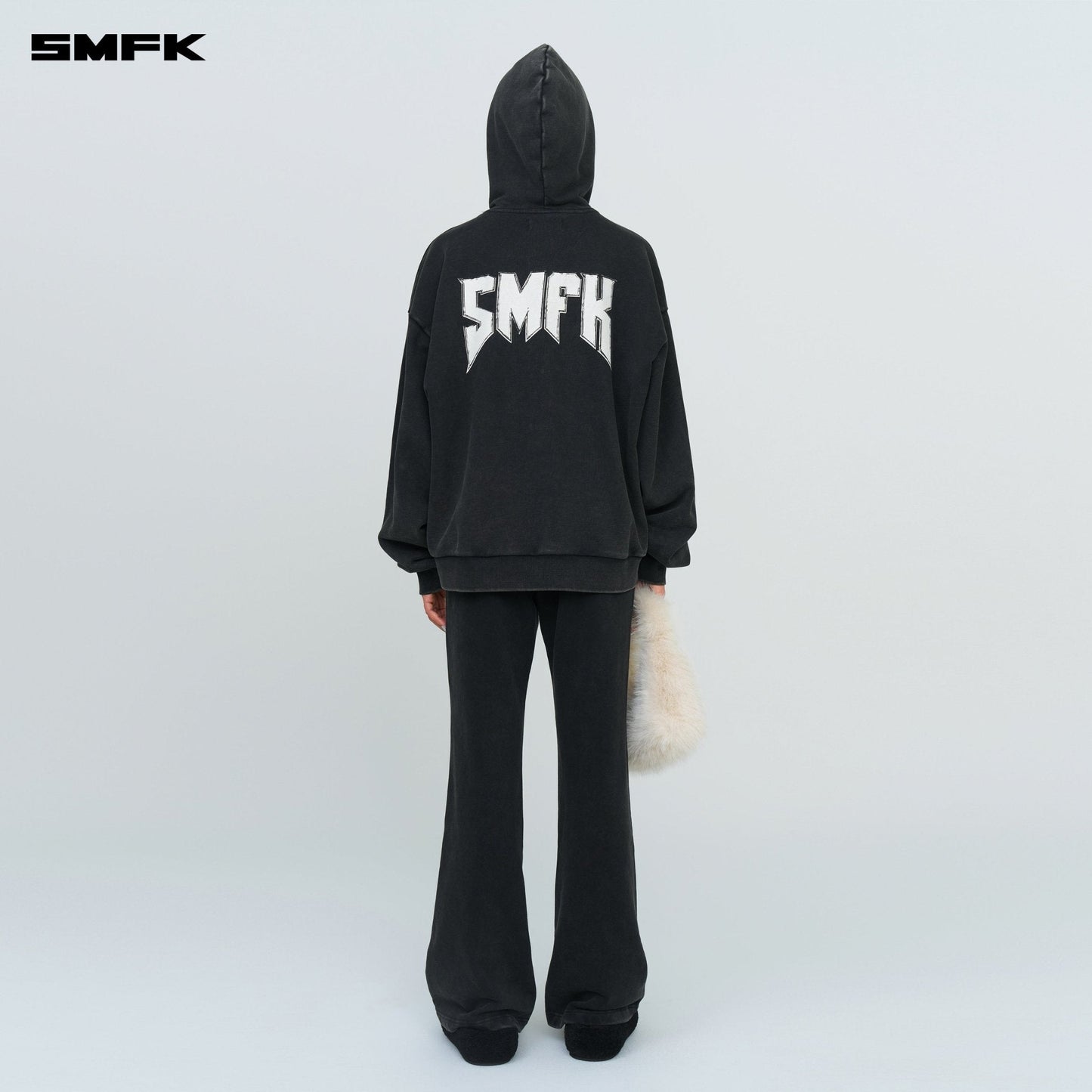 SMFK Compass Metal Rock Loose Hoodie Black