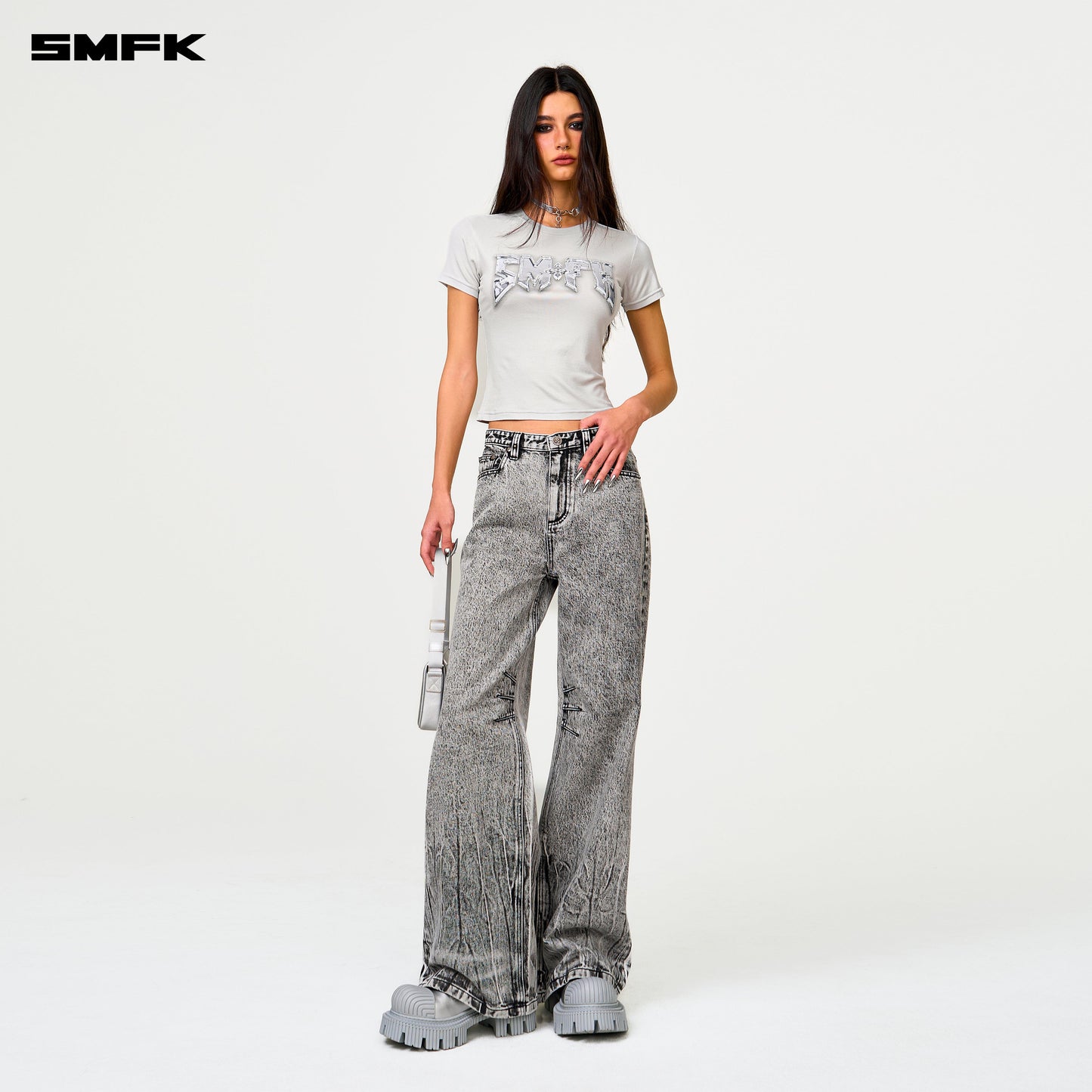 SMFK Compass Metal Rock Slim-Fit Tee Gray