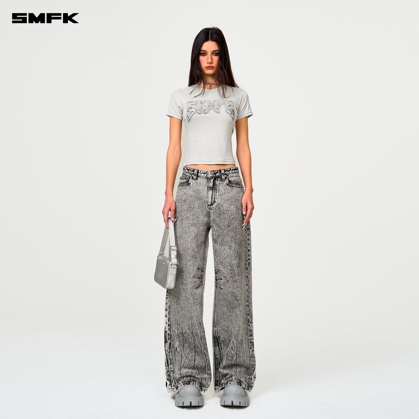 SMFK Compass Metal Rock Slim-Fit Tee Gray