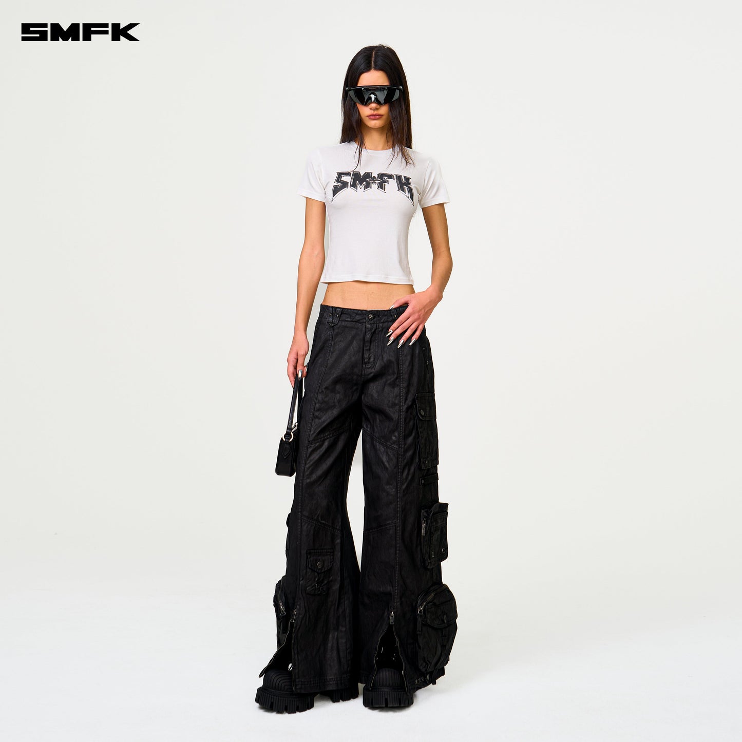 SMFK Compass Metal Rock Slim-Fit Tee White