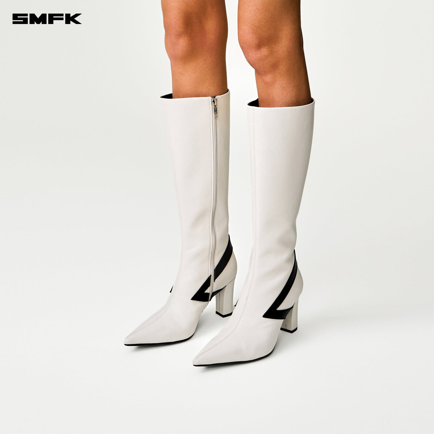 SMFK COMPASS METEOR High-Heeled Boots in White