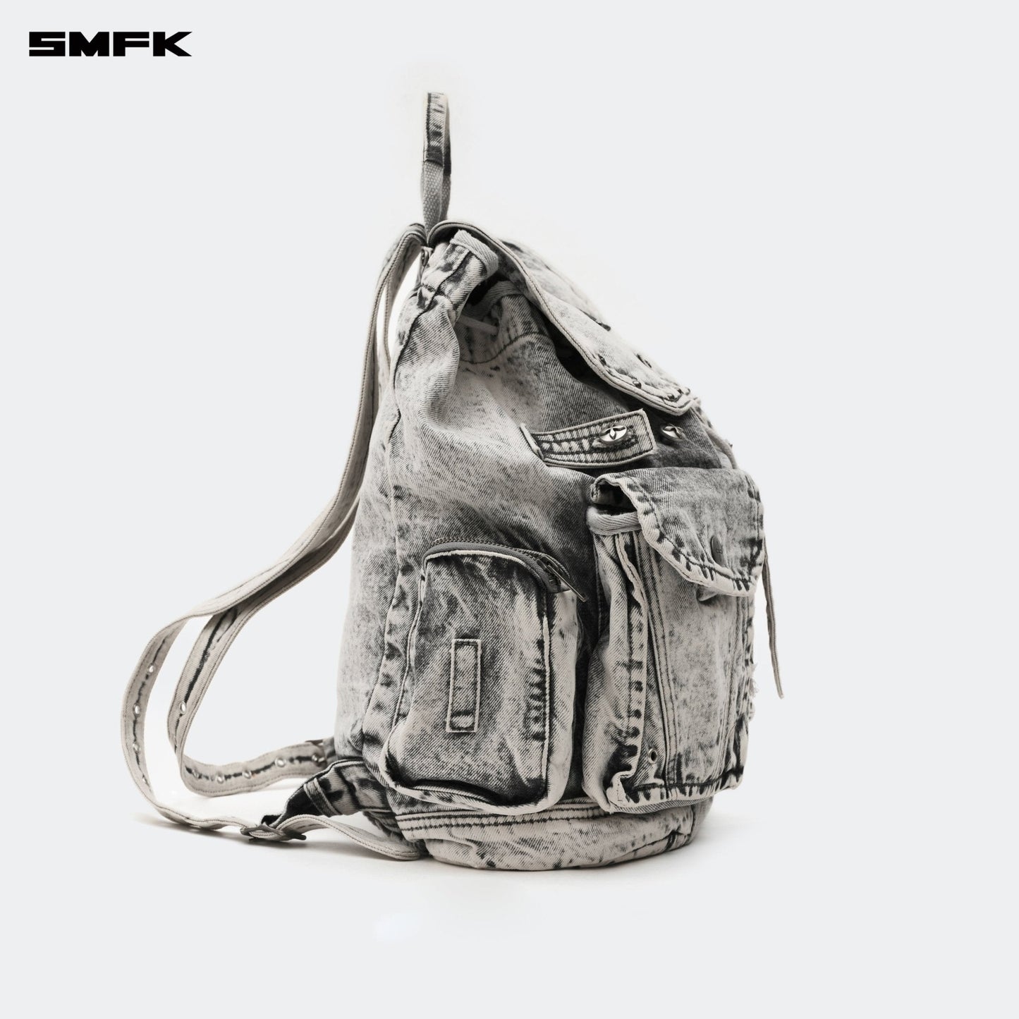 SMFK Compass Mustang Large Outdoor Backpack In Gray