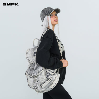 SMFK Compass Mustang Large Outdoor Backpack In Gray