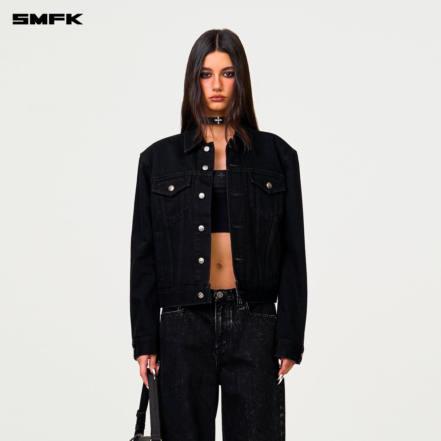 SMFK Compass Permanent Denim Jacket Black