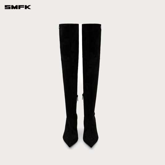 SMFK COMPASS RIVET Elastic Knee-High Boots