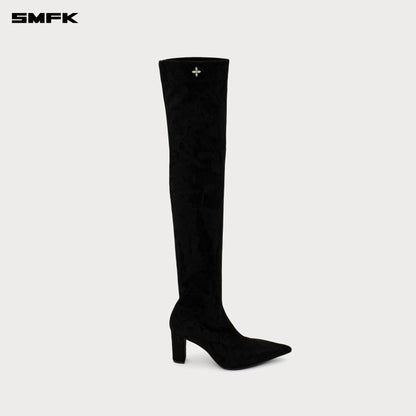 SMFK COMPASS RIVET Elastic Knee-High Boots