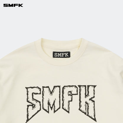 SMFK Compass Rocking Retro Loose Sweatshirt Cream