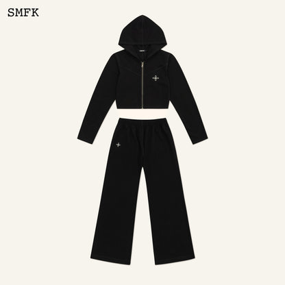 SMFK Compass Rove Jogging Sport Suit In Black