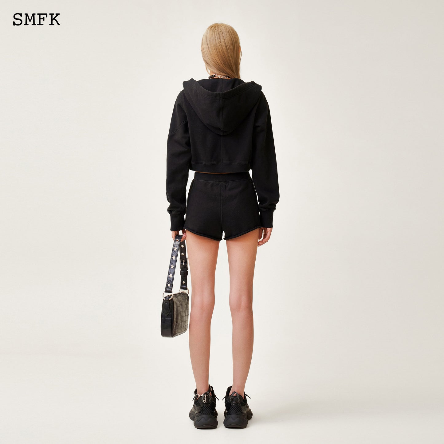 SMFK Compass Rove Stray Slim-Fit Sporty Shorts Black