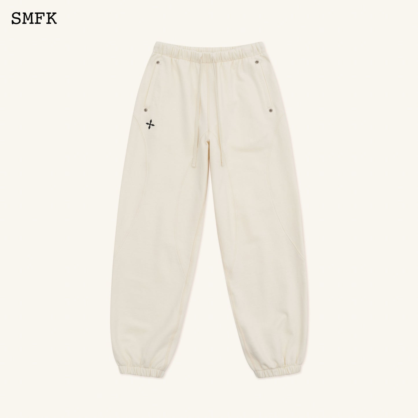 SMFK Compass Rush Jogging Sweatpants In White