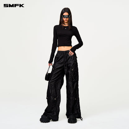 SMFK Compass Rush Slim-Fit Long Sleeves Top Black