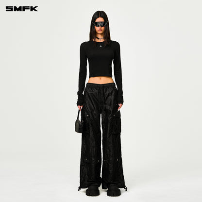 SMFK Compass Rush Slim-Fit Long Sleeves Top Black