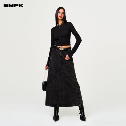 SMFK Compass Rush Slim-Fit Long Sleeves Top Black