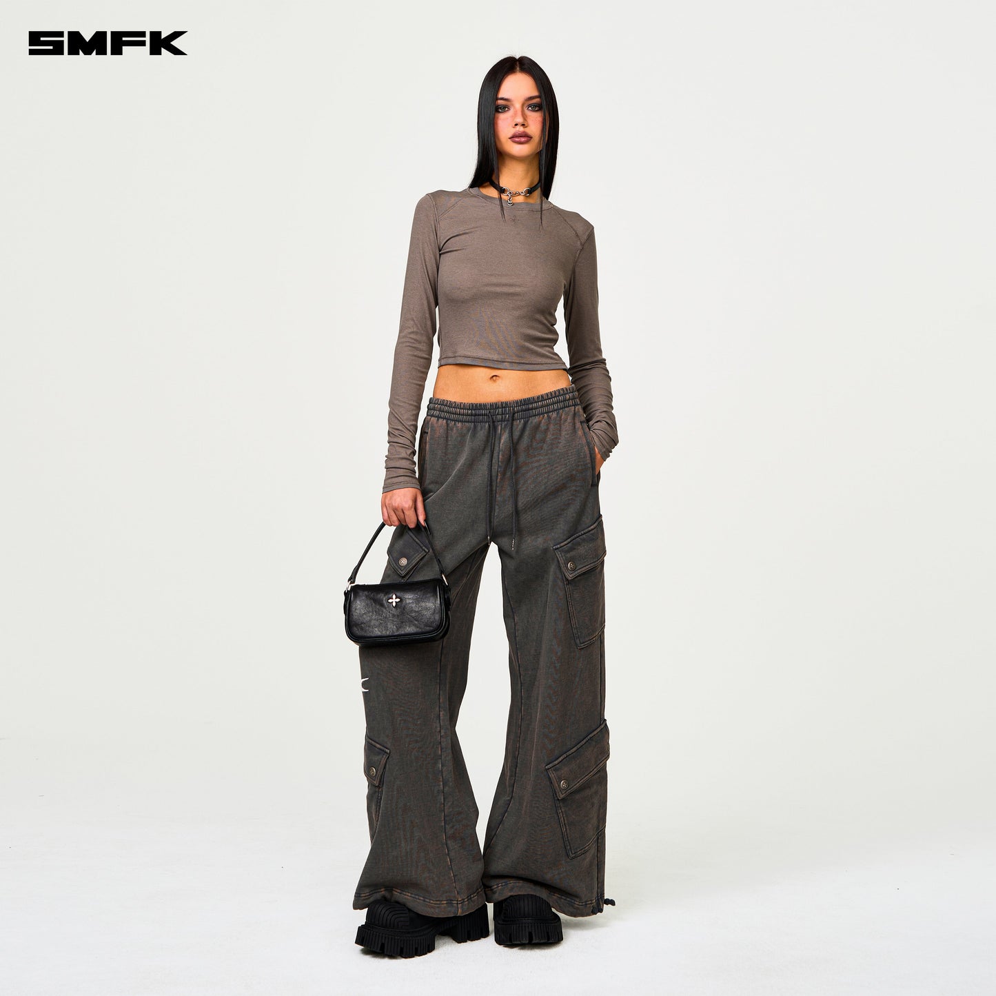 SMFK Compass Rush Slim-Fit Long Sleeves Top Nude