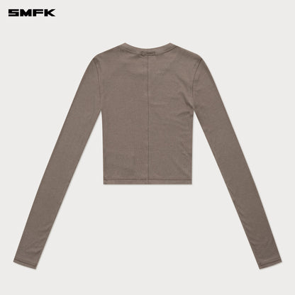 SMFK Compass Rush Slim-Fit Long Sleeves Top Nude