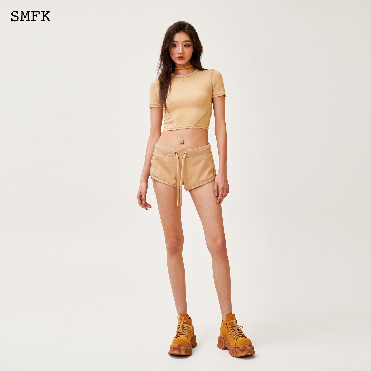 SMFK Compass Rush Slim-Fit Tee In Sand