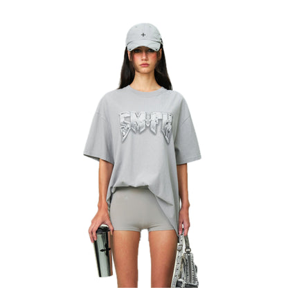 SMFK Compass SMFK Metal Rock Loose Tee Gray