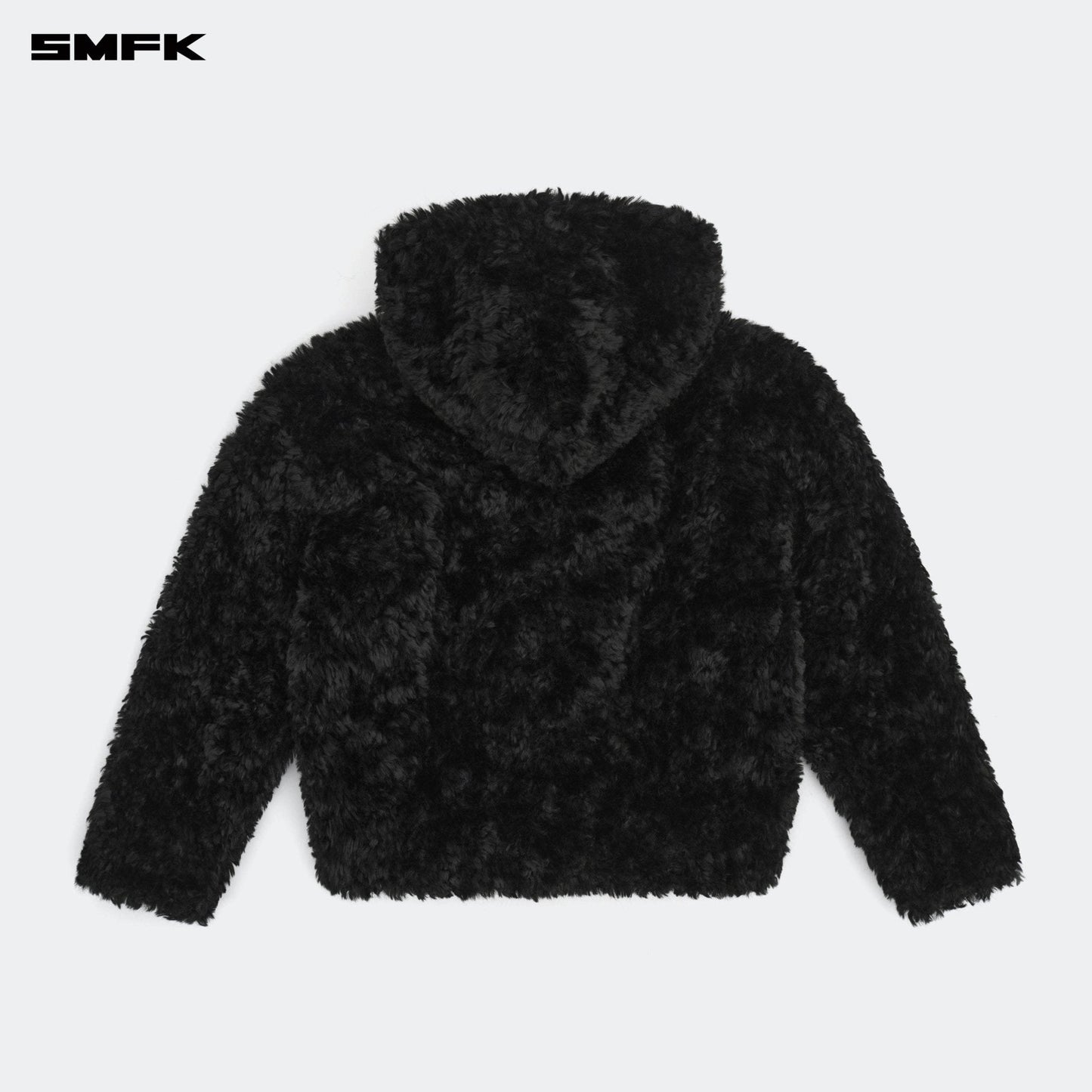 SMFK Compass Snowman Classic Faux Fur Jacket Black