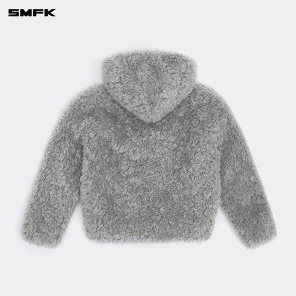 SMFK Compass Snowman Classic Faux Fur Jacket Gray