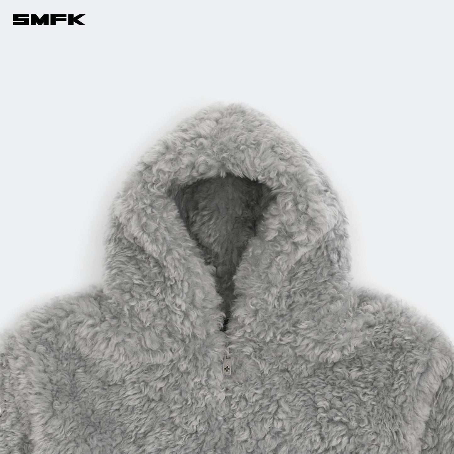 SMFK Compass Snowman Classic Faux Fur Jacket Gray