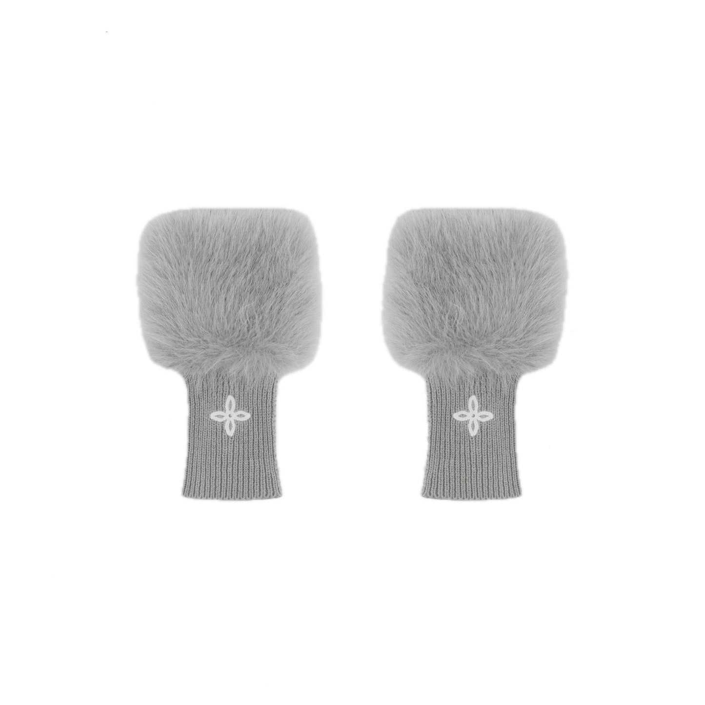 SMFK Compass Snowman Furry Gloves In Gray