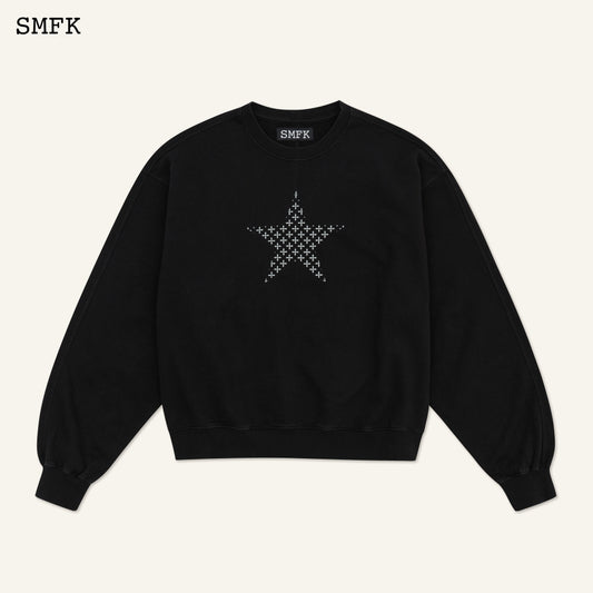 SMFK Compass Star Garden Classic Sports Black Sweatshirt