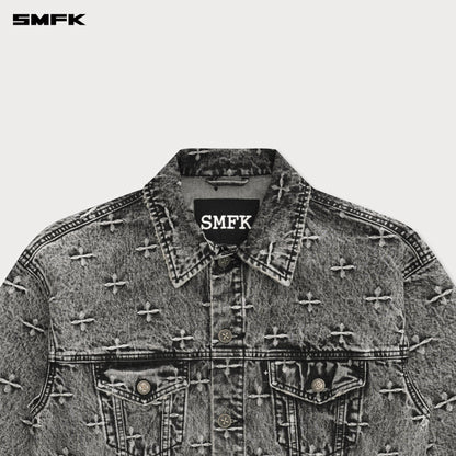 SMFK Compass Storm Garden Oversize Denim Jacket